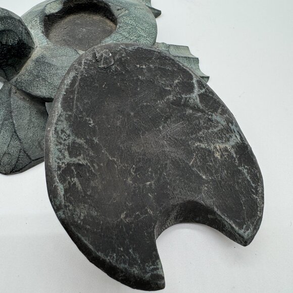 Vintage Hand Carved Wood Sea Turtle Trinket Box or Ashtray Removable Top - Picture 5 of 8